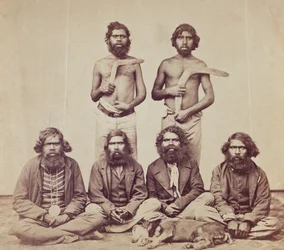 Hombres aborígenes, c.1870 (impresión de albúmina)